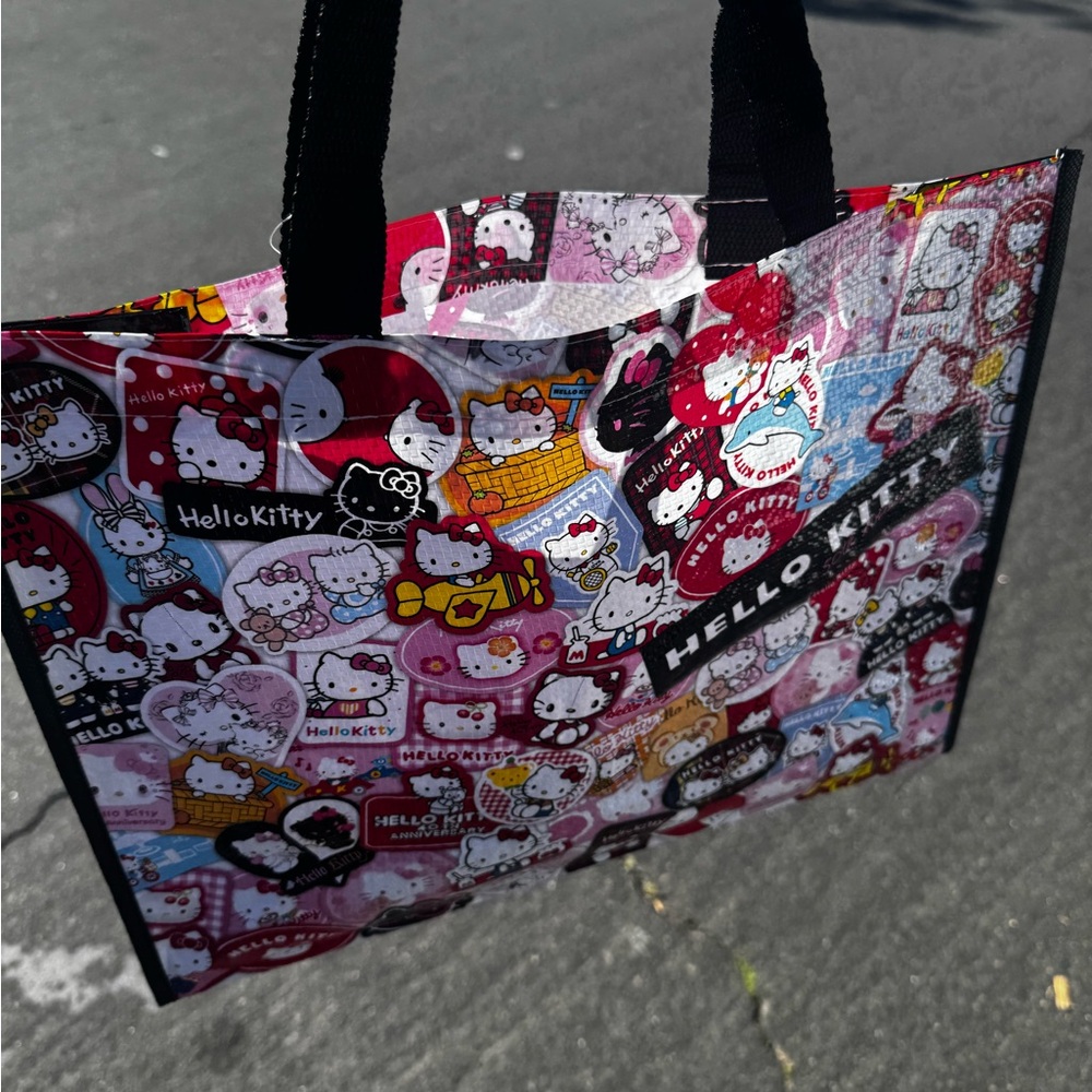 Hello Kitty Red and Black Tote Bag with Playful Design